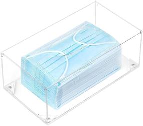 img 1 attached to 📦 HBlife Clear Acrylic Facial Tissue Dispenser Box Cover: Rectangle Napkin Organizer for Bathroom, Kitchen, and Office Room