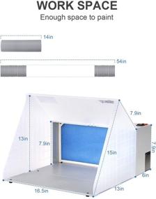 img 2 attached to 🎨 Портативная кабина для покраски Anesty с 3 светодиодными фонарями, поворотным столом и фильтрующим шлангом - ASPB01