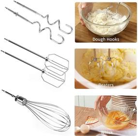 img 1 attached to 🥧 Keenstone Electric Hand Mixer - 5 Speed Kitchen Handheld Mixer Set with 5 Stainless Steel Accessories for Cream and Cake Making