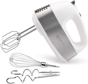 img 4 attached to 🥧 Keenstone Electric Hand Mixer - 5 Speed Kitchen Handheld Mixer Set with 5 Stainless Steel Accessories for Cream and Cake Making