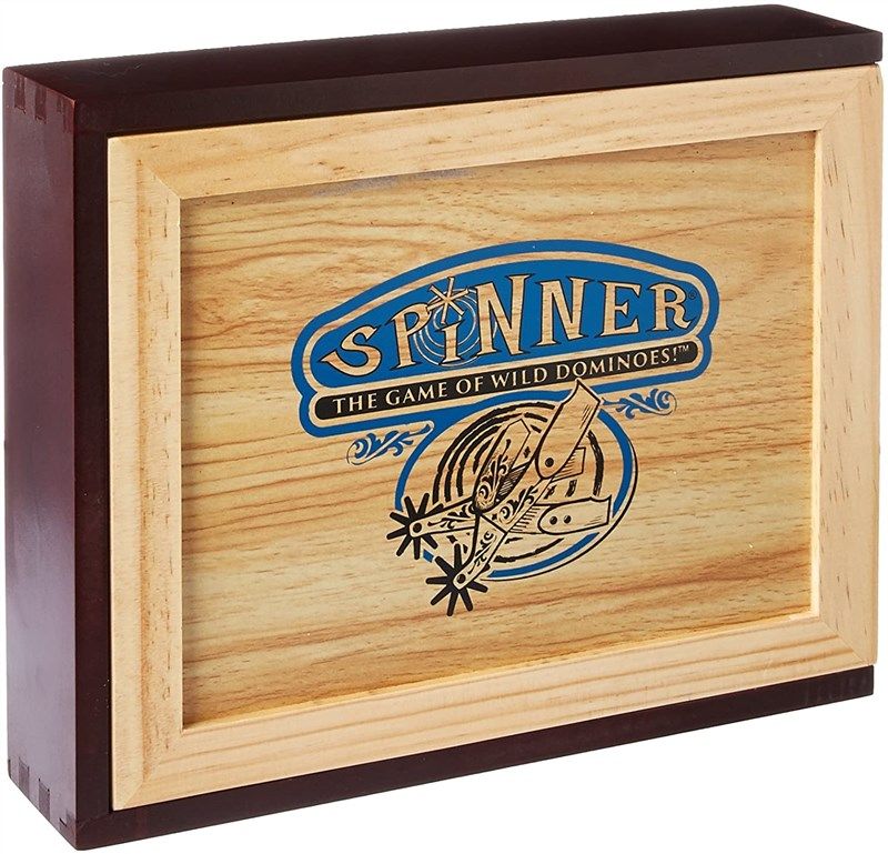 spinner game wild dominoes wooden 로고