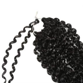 img 1 attached to Мягкие косички 18 дюймов Passion Twist из синтетического волоса для женщин - набор из 6 предметов Passion Twist Crochet Braids с водяными волнами из синтетического волокна для натуральных волос (1B#)