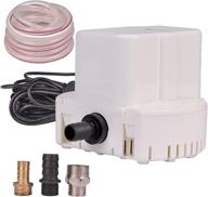 🏊 efficient pool cover pump: 1200 gph submersible water pumps with 3 adapters - portable above ground swimming pool, pond, and hot tub pump (white) logo