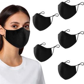 img 4 attached to 🌬️ Washable Reusable Comfort: Breathable Adjustable Masks for Optimal Comfort