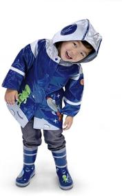 img 1 attached to Optimized Kidorable Raincoat for Boys - Blue Space Hero Design with Spaceship Pocket and Astronaut Helmet