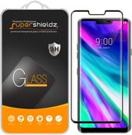 📱 стеклоочиститель supershieldz для lg g8 thinq, закаленное стекло - 2 штуки, полное покрытие, 3d изогнутое стекло, защита от царапин, без пузырей (черное) логотип