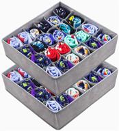 🧦 lavaed 2 pack collapsible socks organizer: convenient drawer storage for clothes, socks, ties, lingerie, and underwear логотип