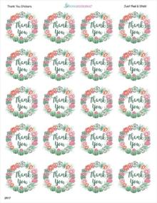 img 1 attached to 🌵 Cactus-themed 2 Inch Round Floral Thank You Stickers: Perfect Girl Baby Shower Favor Labels Set of 60