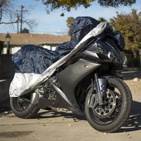 img 3 attached to 🏍️ Ultimate Protection for Your X-Large Motorcycle: PILOT Automotive CC-6334 Blue/Silver Motorcycle Cover