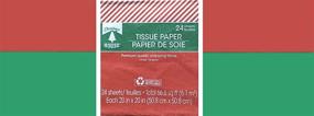 img 1 attached to Pack of 24 Christmas Tissue Paper in Solid Red & Green Shades
