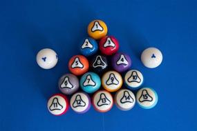 img 2 attached to Dynasphere Platinum 2-1/4 in. Belgian Billiards Pool Balls Set: Superior Quality with Racks