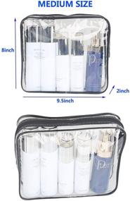 img 1 attached to 🌍 Ultimate Travel Companion: Set of 3 Large Clear Waterproof Toiletry Bags – Organize, Pack, and Travel with Ease!