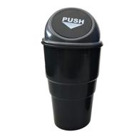 🗑️ aisibo grey car cup holder trash can - mini auto garbage bin with lid for car, office, home, bedroom, and desk logo