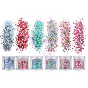 img 3 attached to 💫 Sparkling Festival Chunky Glitters: 18 Boxes of Holographic Sequins, Nail Flakes, and Cosmetic Paillettes for Stunning Face, Body, Hair, and Nail Art Designs