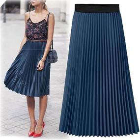 img 3 attached to Shop Now: Howriis Women's Chiffon Pleated X Large Clothing & Skirts for Chic Style