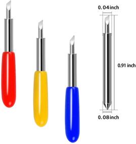 img 3 attached to 🔪 50 шт. разноцветные сменные лезвия для режущих машин (30°, 45°, 60°) - набор лезвий для букв различных цветов для точных резов