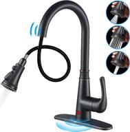 🚰 cobbe touchless kitchen faucet: motion sensor sprayer sink faucet in sleek black finish logo