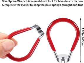 img 2 attached to 🚲 Mudder 5-Piece Bicycle Spoke Wrench Tool Set with Tire Lever & Rim Correction Kit – Essential Bike Repair Pocket Tools for Cycling – Includes 6 Spoke Tools