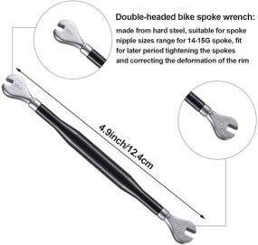 img 1 attached to 🚲 Mudder 5-Piece Bicycle Spoke Wrench Tool Set with Tire Lever & Rim Correction Kit – Essential Bike Repair Pocket Tools for Cycling – Includes 6 Spoke Tools