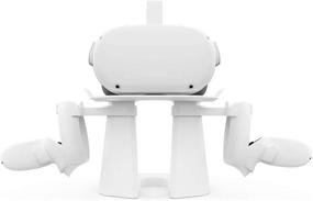 img 2 attached to AMVR Upgraded Version 2nd VR Stand: Stable Headset Display Holder & Controller Mount for Oculus Quest, Quest 2, Rift, Rift S (White)