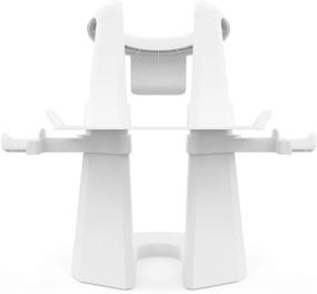 img 3 attached to AMVR Upgraded Version 2nd VR Stand: Stable Headset Display Holder & Controller Mount for Oculus Quest, Quest 2, Rift, Rift S (White)