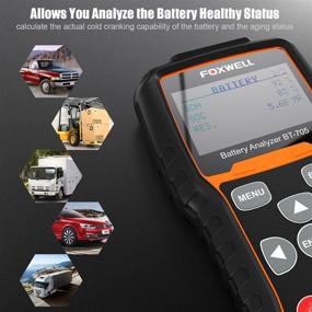 img 2 attached to 🚗 FOXWELL BT705 12V 24V Car Battery Tester: Comprehensive Automotive Battery Load Tester for Vehicles and Heavy Duty Trucks