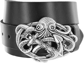 img 4 attached to One-of-a-Kind Genuinely Smiling Leather Men's Accessory with Distinctive Buckle Design