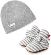 🧢 estamico cotton hat and booties set for infant boys and girls - 2 piece set logo