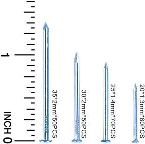 img 3 attached to 🔨 HongWay 250pcs Picture Hanging Nails: Complete Hardware Nails Assortment Kit for General Use