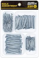 🔨 hongway 250pcs picture hanging nails: complete hardware nails assortment kit for general use logo