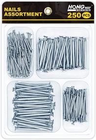 img 4 attached to 🔨 HongWay 250pcs Picture Hanging Nails: Complete Hardware Nails Assortment Kit for General Use