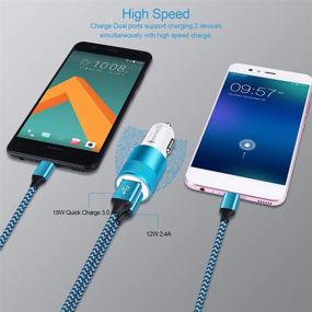 img 2 attached to 🔌 HOOTEK USB Car Charger: Quick Charge 3.0+2.4A Dual Port Adapter for Fast Charging Samsung Galaxy, iPhone, and LG Devices in Your Car