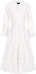 img 4 attached to Girls' Clothing: Casual Sleeve Ruffle Dresses for Enhanced SEO