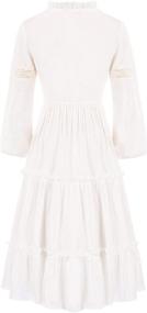 img 3 attached to Girls' Clothing: Casual Sleeve Ruffle Dresses for Enhanced SEO