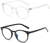 👓 vintage round blue light blocking glasses - ultimate eye protection for women and men against harmful blue ray from computers, tvs, and reading - uv400 approved eye glasses logo