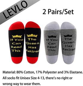 img 3 attached to 👑 LEVLO Retirement Gifts for Women: If You Can Read This The Queen Has Retired Socks - Perfect Queen Retired Gift for Her