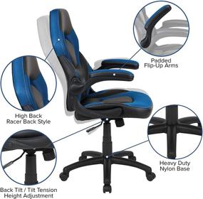 img 2 attached to Flash Furniture Ergonomic Reclining Slide Out Furniture for Home Office Furniture