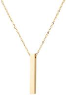 jczr y vertical necklace stainless clavicle logo