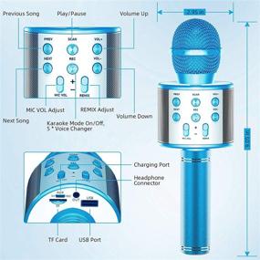 img 1 attached to 🎤 TRONICMASTER Блютуз Караоке Микрофон - Портативный 3-в-1 микрофон и караоке-машина для детей, голосовой маскировщик, идеальное решение для Рождества, дома и детских праздников.