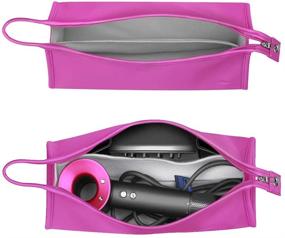 img 3 attached to BUBM Portable Travel Case for Dyson Airwrap/ Curling Iron - Waterproof Hair Dryer Carrying Bag, Storage Solution for Dyson Supersonic Styler Accessories, Organizer with Enhanced Protection (Purple)