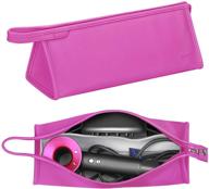 bubm portable travel case for dyson airwrap/ curling iron - waterproof hair dryer carrying bag, storage solution for dyson supersonic styler accessories, organizer with enhanced protection (purple) logo