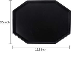 img 1 attached to Black Wooden Armrest Clip-On Tray for Sofa Couch, Organizer for Coffee, Snacks, Electronics, Recliner