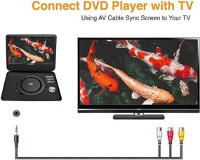 img 1 attached to 📀 Enhanced Entertainment on-the-go: Koramzi Portable Swivel DVD Player - Rechargeable Battery, USB&SD Reader, AV Out, Headphone Jack, Remote Control, AC-DC Power Adaptor, and Multi-Region DVD Format - PDVD (Medium, Black)