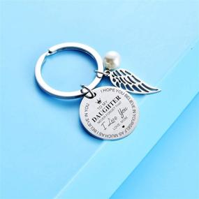 img 2 attached to To My Son Keychain From Dad Mom Inspirational Gift Never Forget That I Love You Forever Birthday Gift Graduation Gifts (To My Son From Dad)