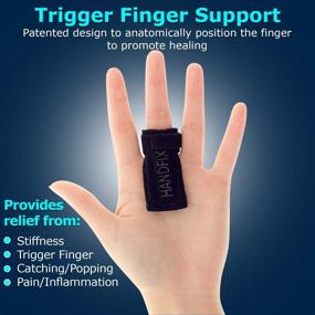 img 1 attached to 🖐️ HANDFIX - The Original &amp; Patented Trigger Finger Splint for Effective Pain Relief &amp; Support - Adjustable Finger Brace for Trigger Finger, Tendonitis, Stiffness - Suitable for Left or Right Hand - One Size Fits Most