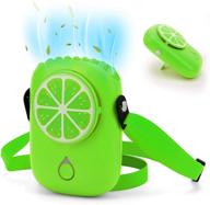 🌬️ stay cool on the go: portable neck fan - green, usb charging, 3 speeds - ideal for outdoor sports, travel, and office use! logo