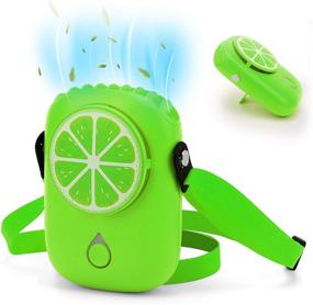 img 4 attached to 🌬️ Stay Cool on the Go: Portable Neck Fan - Green, USB Charging, 3 Speeds - Ideal for Outdoor Sports, Travel, and Office Use!