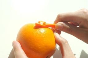 img 3 attached to Minjie Citrus Peeler Bright Orange