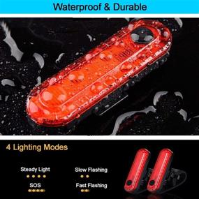 img 2 attached to 🚴 Bright Bike Tail Lights: USB Rechargeable Rear Bike Light for Night Riding - 4 Light Modes, Easy Install (2 Packs)