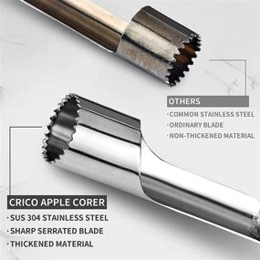 img 1 attached to 🍏 CRICO Premium Apple Corer and Cupcake Corer Tool: Efficient Pear Core Remover with SUS304 Stainless Steel Blade – Dishwasher Safe, Black & Silver Kitchen Gadget for Home Use